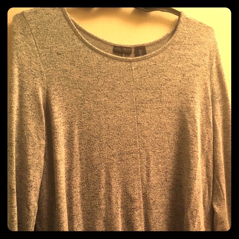 Gray sweater top